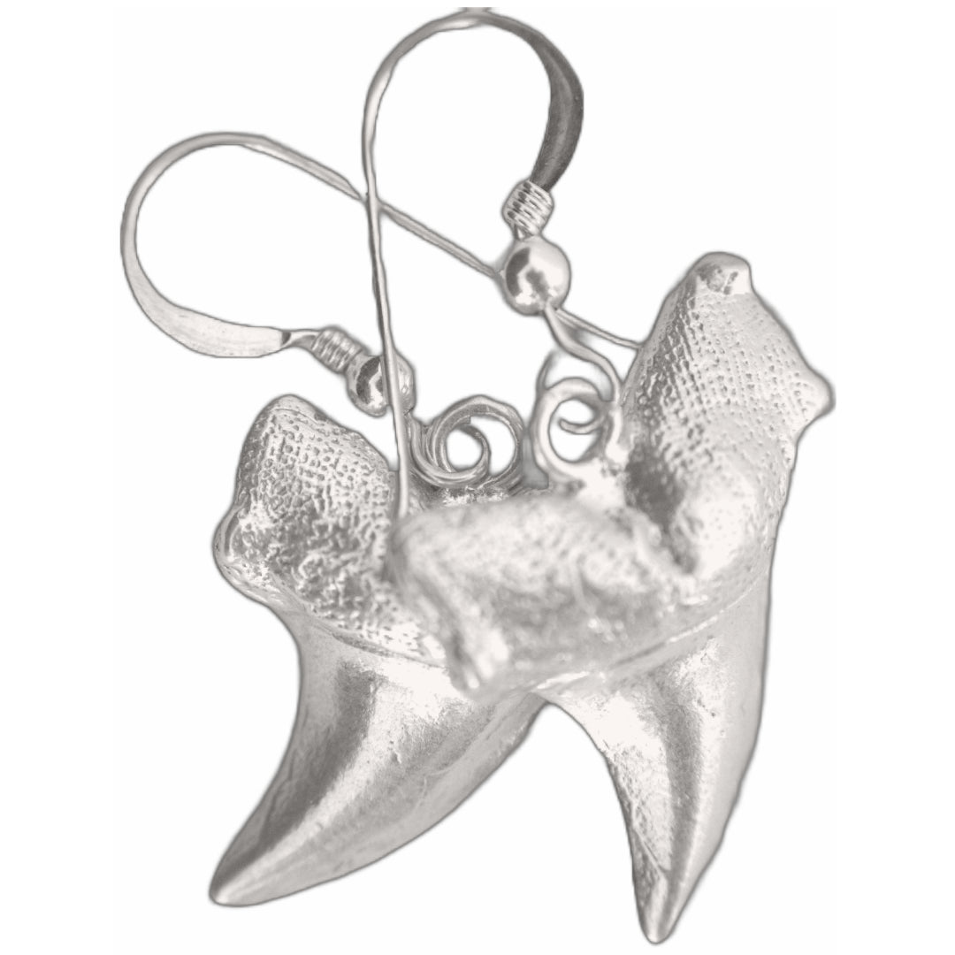 Silver Shark Tooth Earrings