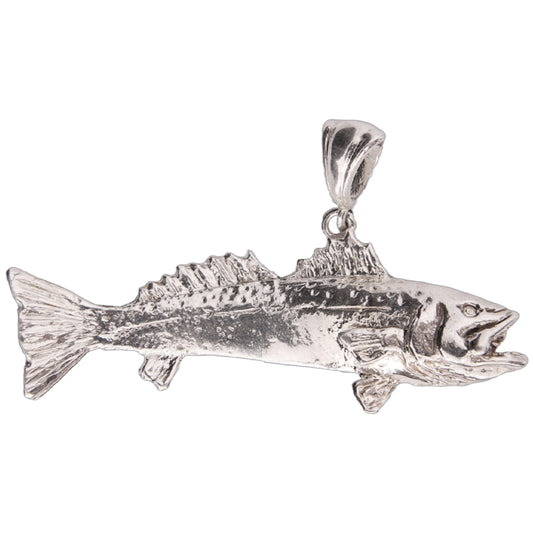 Trout Fish Pendant Sterling Silver