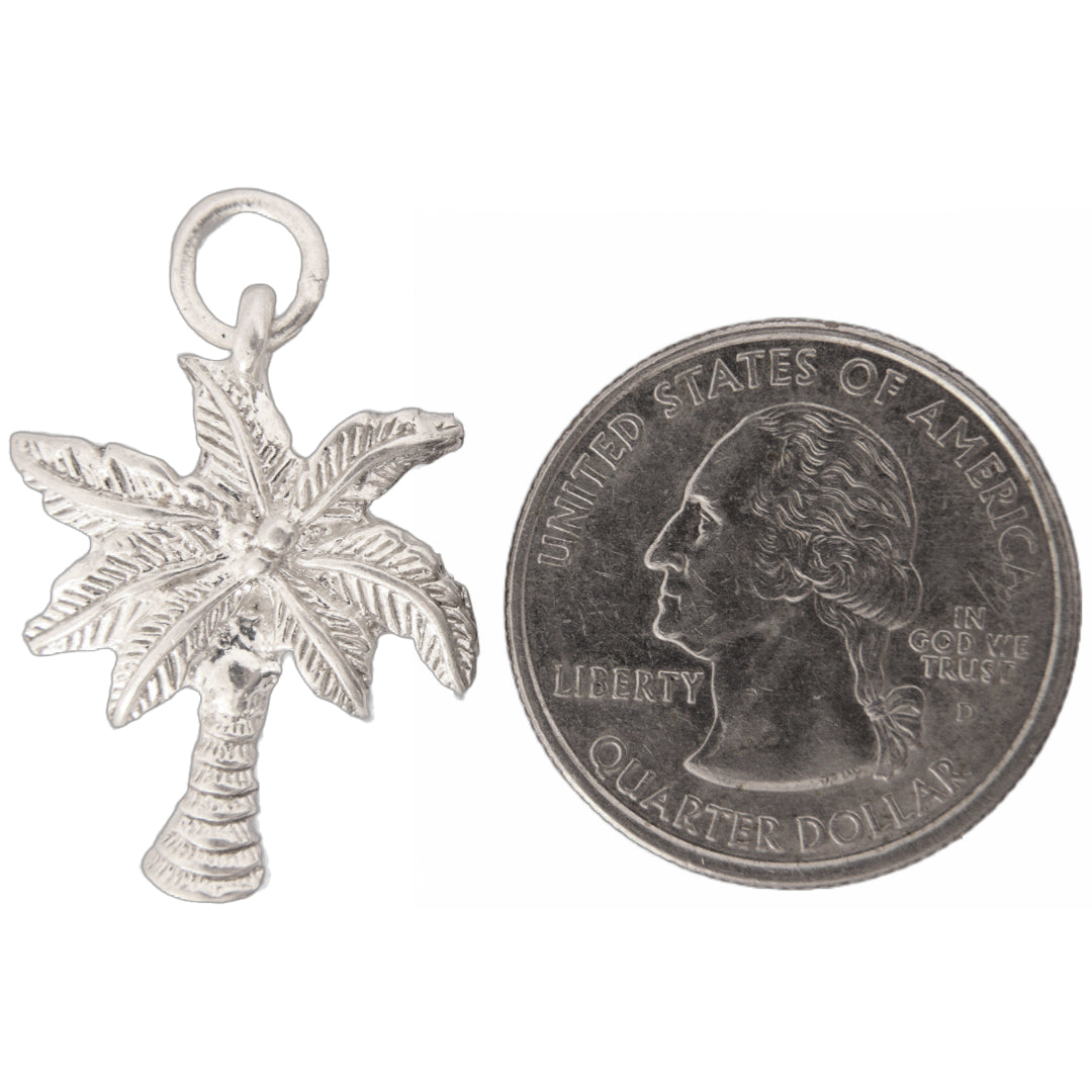 Palm Tree Pendant Sterling Silver